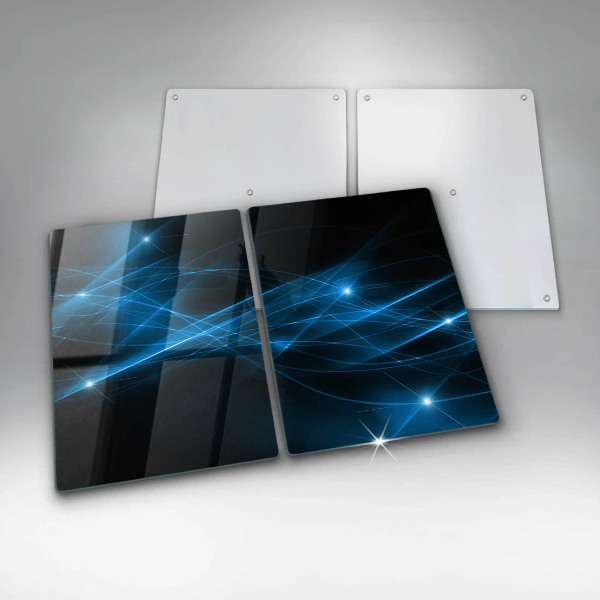 Induction hob cover Blue smoke abstraction