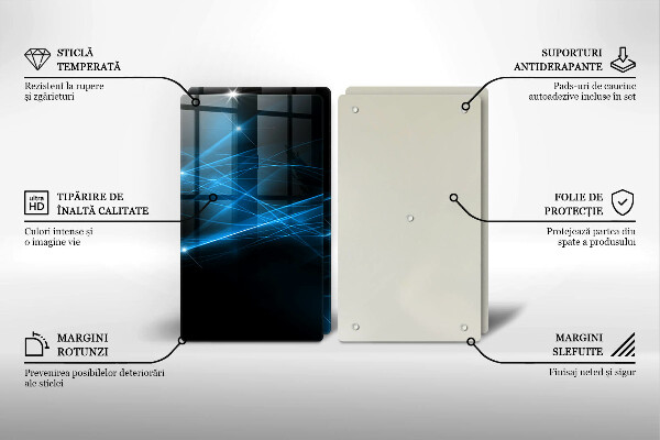 Induction hob cover Blue smoke abstraction