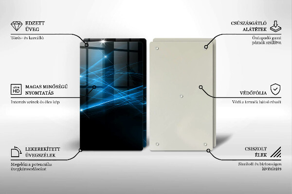 Induction hob cover Blue smoke abstraction