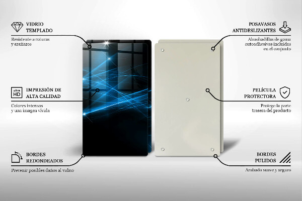 Induction hob cover Blue smoke abstraction