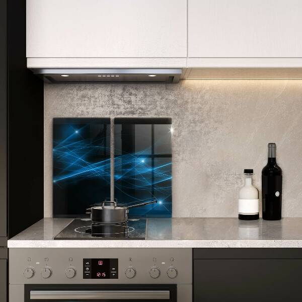 Induction hob cover Blue smoke abstraction