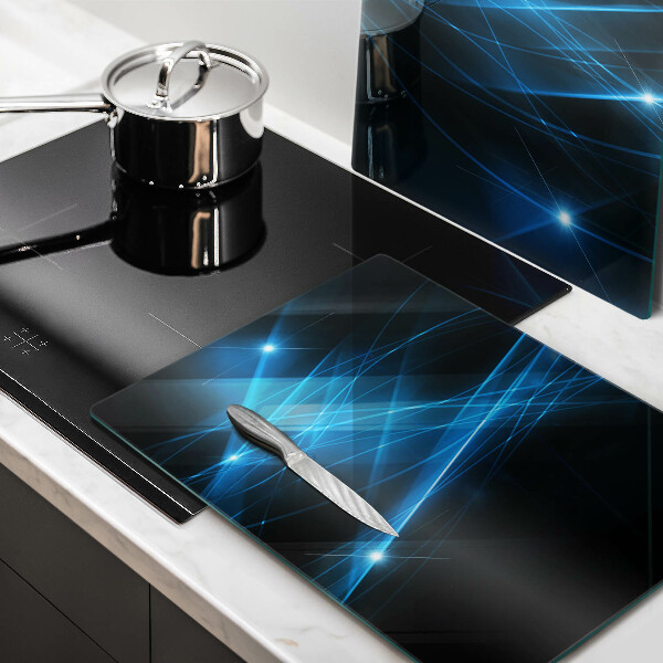 Induction hob cover Blue smoke abstraction