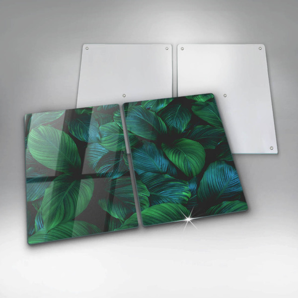 Induction hob cover Jungle leaves