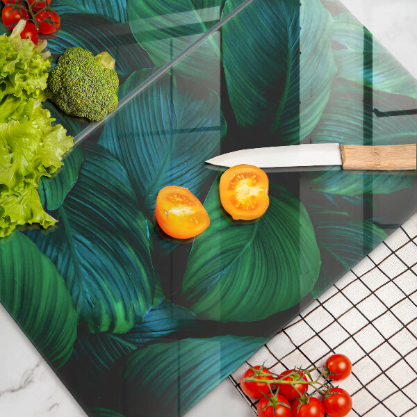 Induction hob cover Jungle leaves