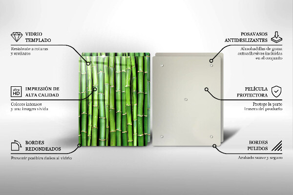 Induction hob cover Nature bamboo