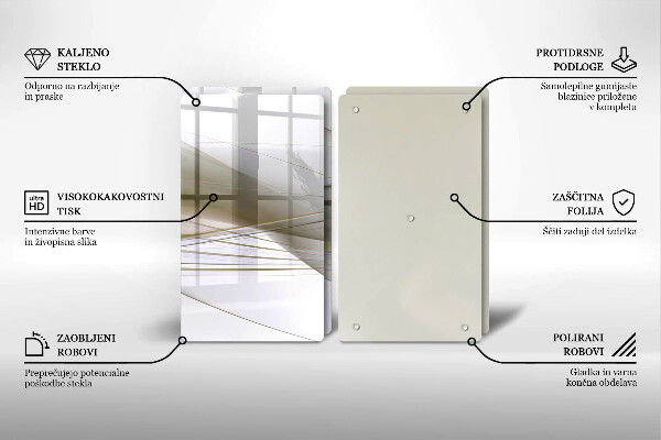 Induction hob cover Abstraction Design lines