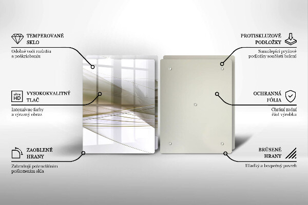 Induction hob cover Abstraction Design lines