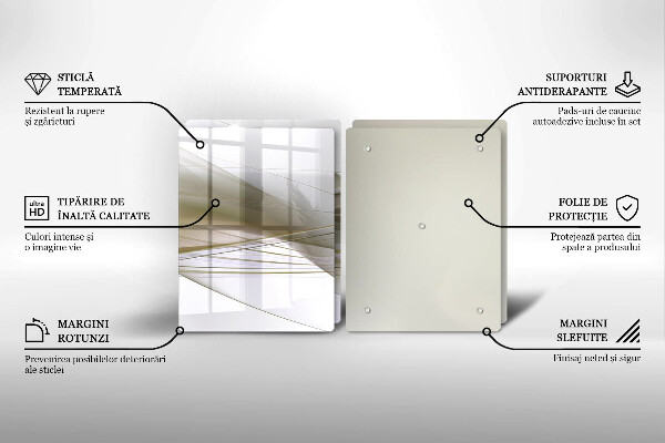 Induction hob cover Abstraction Design lines