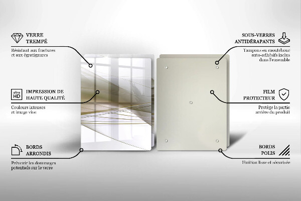 Induction hob cover Abstraction Design lines