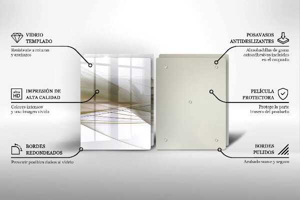Induction hob cover Abstraction Design lines