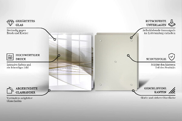 Induction hob cover Abstraction Design lines