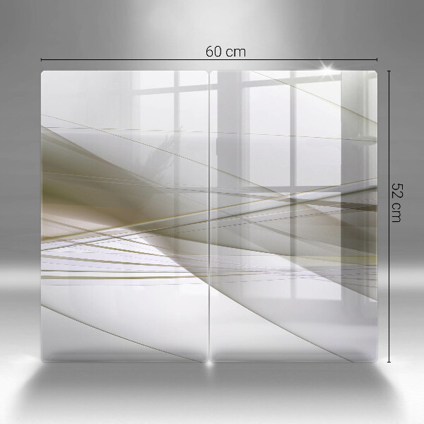 Induction hob cover Abstraction Design lines