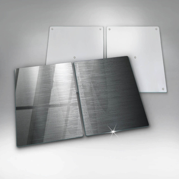 Induction hob cover Metal texture