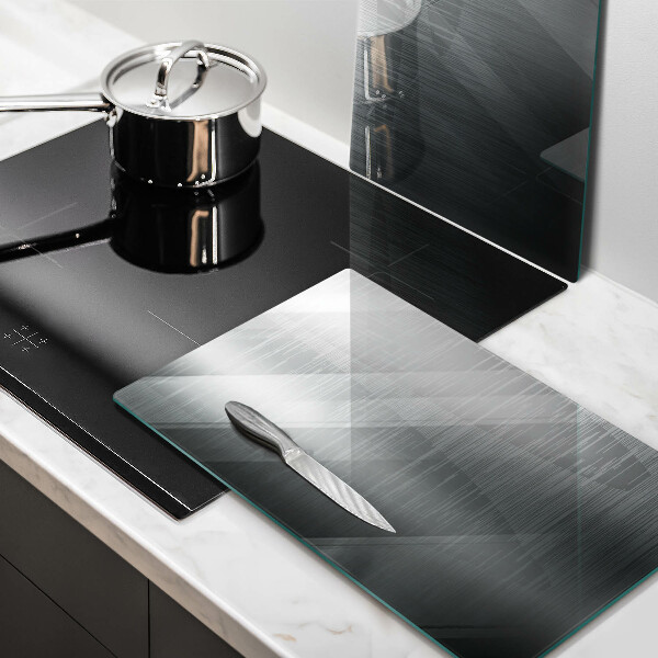 Induction hob cover Metal texture