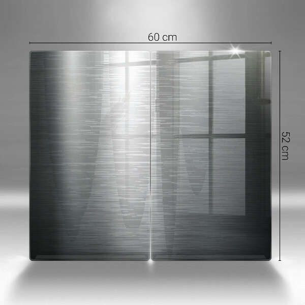 Induction hob cover Metal texture