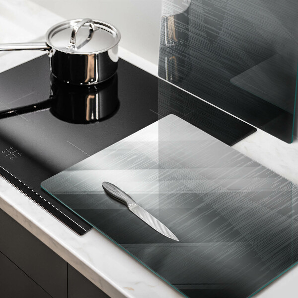 Induction hob cover Metal texture
