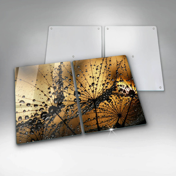 Induction hob cover Rosa and dandelions