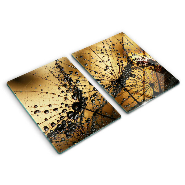 Induction hob cover Rosa and dandelions