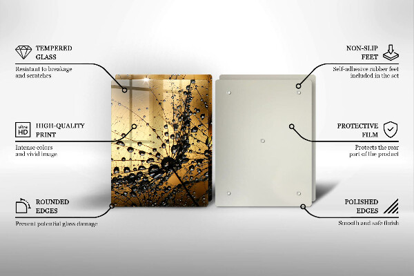 Induction hob cover Rosa and dandelions