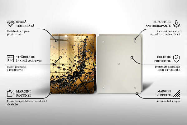 Induction hob cover Rosa and dandelions