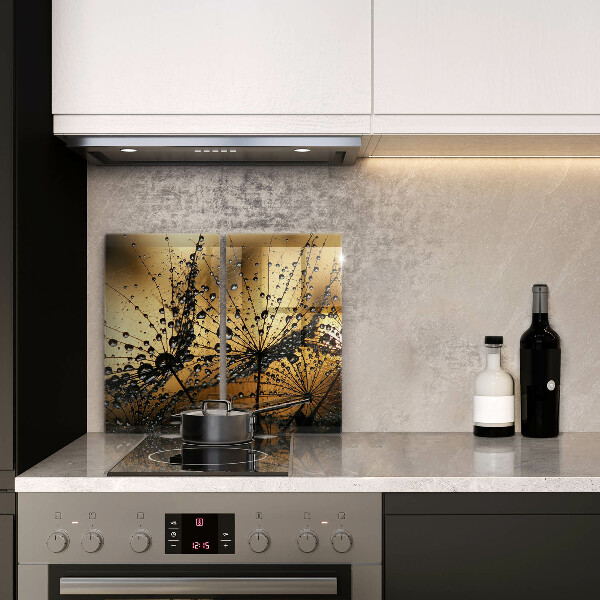 Induction hob cover Rosa and dandelions