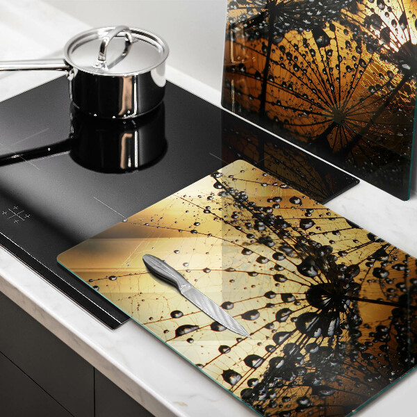 Induction hob cover Rosa and dandelions