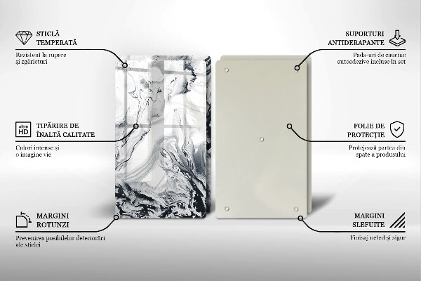 Induction hob cover Ink abstraction