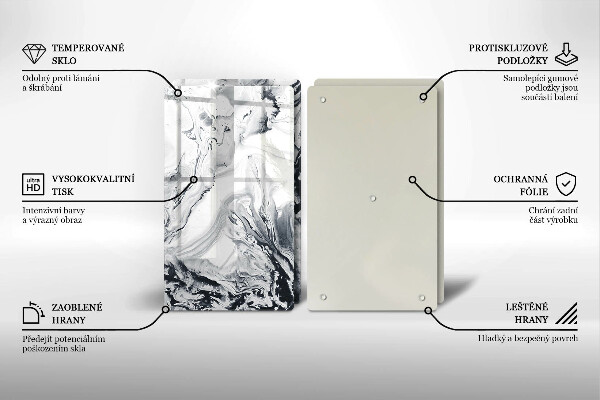 Induction hob cover Ink abstraction