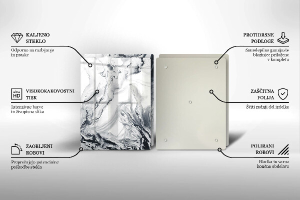 Induction hob cover Ink abstraction