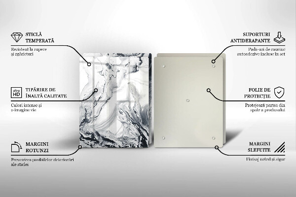 Induction hob cover Ink abstraction