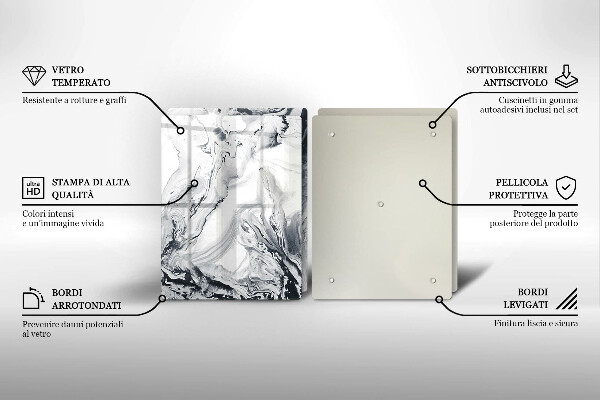 Induction hob cover Ink abstraction