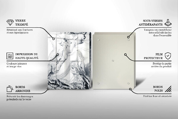 Induction hob cover Ink abstraction