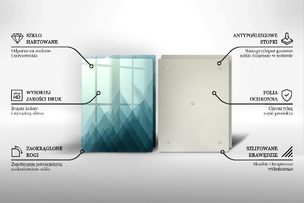 Kitchen worktop protector Abstract mountains