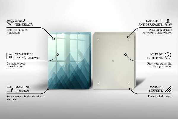 Kitchen worktop protector Abstract mountains