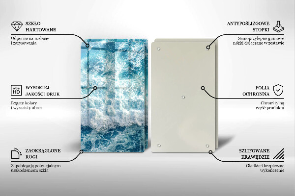 Kitchen worktop protector Water sea waves