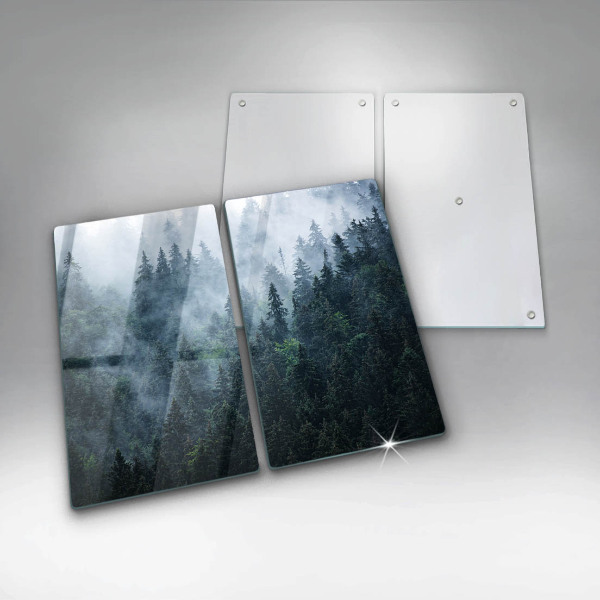 Induction hob cover Forest of trees and fog