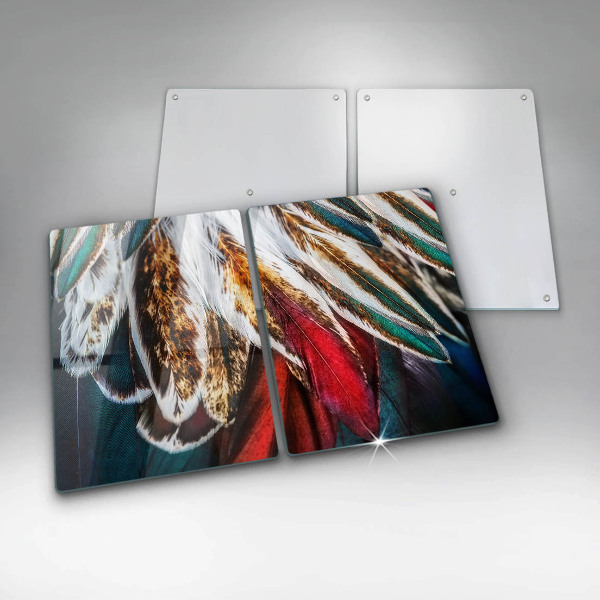 Kitchen worktop protector Boho bird feathers