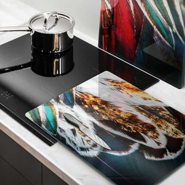 Kitchen worktop protector Boho bird feathers