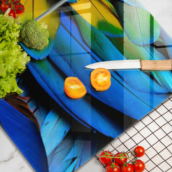 Work surface savers Colorful parrots