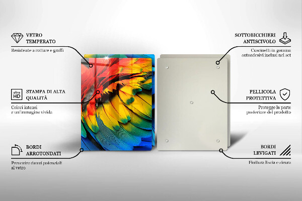 Work surface savers Colorful parrots