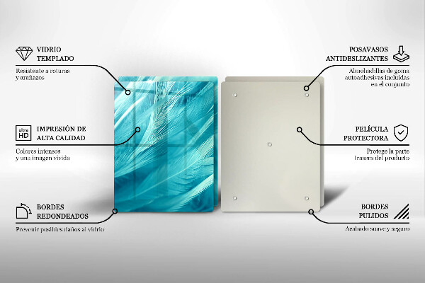 Induction hob cover Delicate feathers