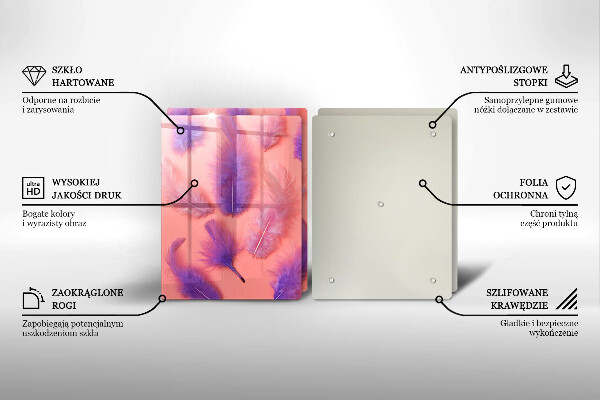 Induction hob cover Fluffy feathers