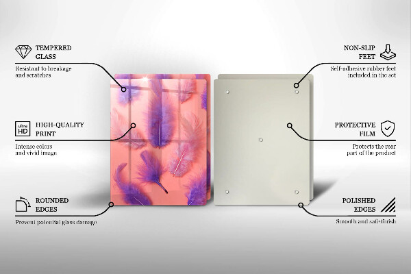 Induction hob cover Fluffy feathers