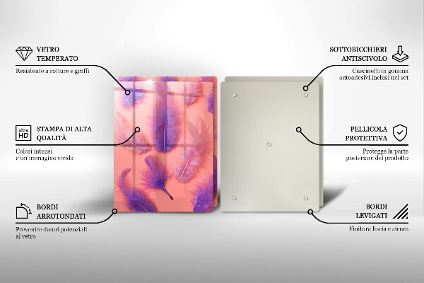 Induction hob cover Fluffy feathers