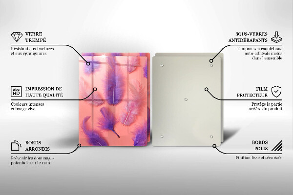 Induction hob cover Fluffy feathers