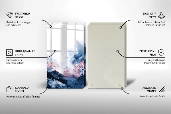 Induction hob cover Abstraction painted mountains