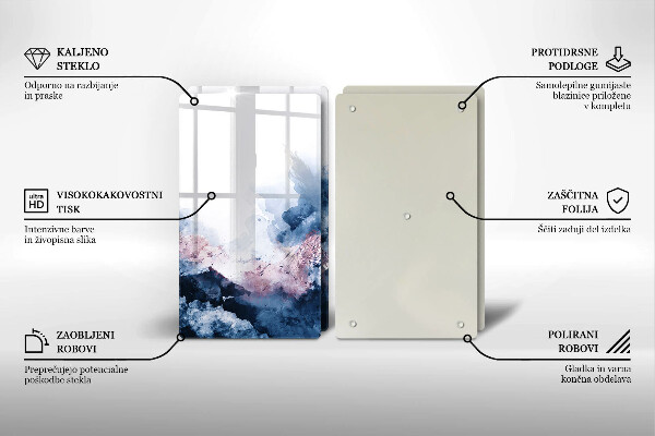 Induction hob cover Abstraction painted mountains