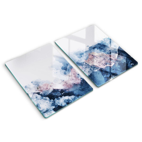 Induction hob cover Abstraction painted mountains