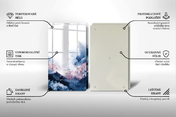 Induction hob cover Abstraction painted mountains