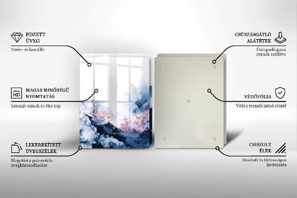 Induction hob cover Abstraction painted mountains